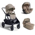 Poussette trio Versiti + siège auto i-Level Pro + nacelle Ramble XL Signature Sandstone beige
