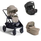 Poussette trio Versiti Sandstone beige + siège auto i-Gemm 3 Shale noir + nacelle Ramble XL Sandstone beige