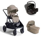 Poussette trio Versiti Sandstone noir + siège auto i-Snug 2 Shale noir + nacelle Ramble XL Sandstone beige