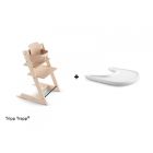 Pack chaise haute Tripp Trapp + baby set + tablette Naturel - Made in Bébé