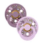 Pack de 2 sucettes Colour Liberty 0-6 mois Camomille Violet mix