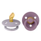 Pack de 2 sucettes Colour Caoutchouc anatomique 0-6 mois Fossil Grey et Mauve