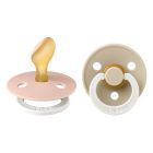 Pack de 2 sucettes Colour Caoutchouc anatomique phosphorescente 0-6 mois Blush et Vanilla