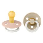 Pack de 2 sucettes Colour Caoutchouc phosphorescente 0-6 mois Blush et Vanilla