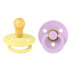 Sucettes Colour caoutchouc naturel (6/18 mois) Jaune sunshine/Violet sky - Pack de 2