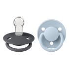 Pack de 2 sucettes De Lux Silicone taille unique Iron et Baby Blue