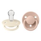 Pack de 2 sucettes De Lux Silicone taille unique Ivory et Blush