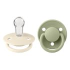 Pack de 2 sucettes De Lux Silicone taille unique Ivory et Sage