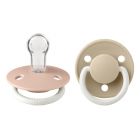 Pack de 2 sucettes De Lux Silicone taille unique phosphorescente Blush et Vanilla