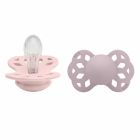 Pack de 2 sucettes Infinity Silicone symétrique 0-6 mois Blossom et Dusky Lilac