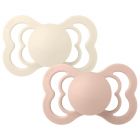 Pack de 2 sucettes Supreme 0-6 mois Ivory et Blush