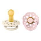 Pack de 2 sucettes Bohème Caoutchouc 6 mois+ Ivory et Blossom