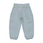 Pantalon cargo enfant en coton bio- bleu clair 3/6 mois
