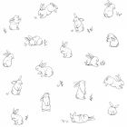 Papier peint Bunny /  Motif petits lapins (50cm x 10m)