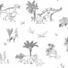 Papier peint Dinosaurus /  Motif dinosaures (50cm x 10m)