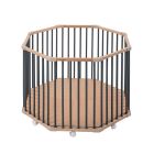 Parc octogonal bébé en bois Basile Hybride kaki