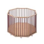 Parc octogonal bébé en bois Basile Hybride vieux rose