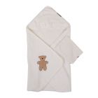 Cape de bain + gant mousseline Teddy Bear - 80 x 80 cm