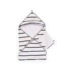Cape de bain + gant mousseline Marin - 80 x 80 cm