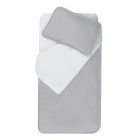 Parure housse de couette + taie d'oreiller 75x120 / 35x45 cm Blanc / Souris