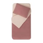 Parure housse de couette + taie d'oreiller 75x120 / 35x45 cm Rose