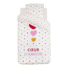 Parure de lit imprimée Amour 140 x 200 cm