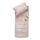 Parure housse de couette + taie d'oreiller 100x140cm / 40x60 cm Lapinou