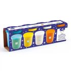 Lot de 4 pots de pâte à modeler Pailletées