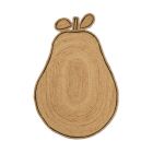 Tapis en jute tressé naturel - Poire