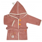 Peignoir enfant Écureuil marsala personnalisable