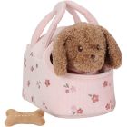 Peluche chien avec sac de transport - Jackie