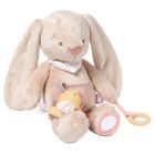 Peluche d'activité 40cm Lapin pomme rose poudré