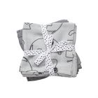 Lot de 2 petits langes Contour gris