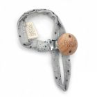 Attache tétine Stone Sky Gris