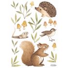 Planche de stickers 29.7 x 42 cm - Petits animaux de la forêt