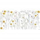 Planche de stickers 64 x 130 cm - Grandes fleurs de Camomille