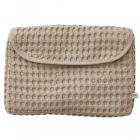 Pochette imperméable coton gaufrée Latte