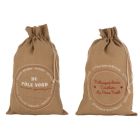 Lot de 2 sacs en jute de Noël Grand Modèle