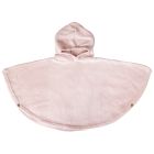 Poncho à capuche maille côtelée en coton Pétale 1 à 4 ans