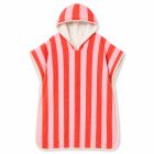 Poncho de bain enfant Rayure Rose/Orange 2-6 ans