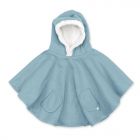 Poncho chaud Teddy Bleu minéral