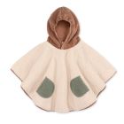 Poncho chaud de voyage Teddy bouclette Ficelle / Muffin