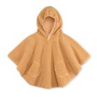 Poncho chaud de voyage Teddy bouclette Ocre