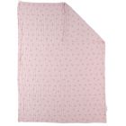 Couverture rose en mousseline de coton 75x100cm Popsie Gigi et Louli