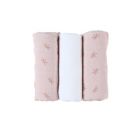 Lot de 3 langes en mousseline 70x70cm Popsie Gigi et Louli