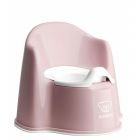 Pot fauteuil rose pastel et blanc