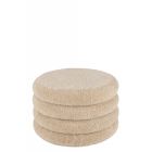 Pouf rond Teddy Beige