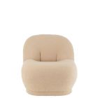 Fauteuil Teddy Velours beige