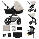 Poussette trio Moov² Eva Wheels avec base Moonlight Grey