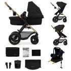 Poussette trio Moov² Air Wheels avec base Pure Black